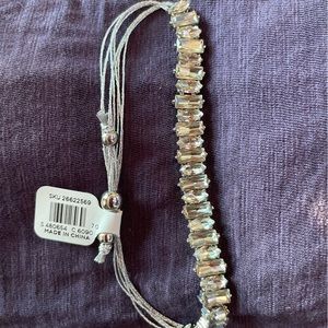 NWT LOFT rhinestone slide bracelet